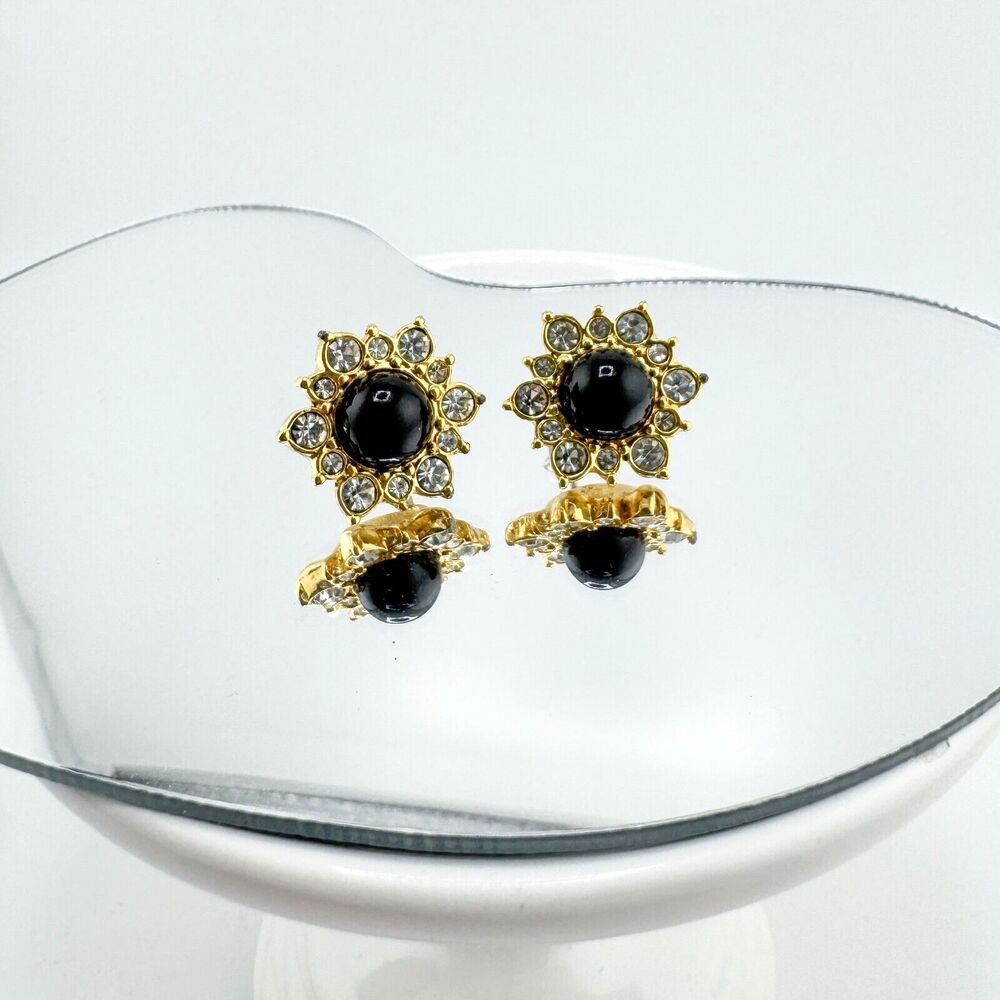 Vintage Flower Starburst Earrings Signed Napier Elegance Glamour Timeless